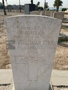 BAGHDAD (NORTH GATE) WAR CEMETERY - ROBINSON, FRANK